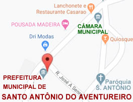 mapa com a localização da prefeitura de Aventureiro